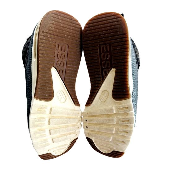 ESSE ut ESSE Air Brain Low Ankle Fashion Sneaker Size 40 Black Leopard Italy - Picture 7 of 10